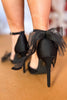 Black Bow Back Detail Heel, shoes, heels, must have heel, bow heel, elevated heel, shop style your senses by mallory fitzsimmons