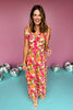 Fuchsia Multi Floral Sweetheart Neckline Shoulder Tie Wide Leg Jumpsuit, jumpsuit, sweetheart neckline jumpsuit, sleeveless shoulder tie jumpsuit, wide leg jumpsuit, must have jumpsuit, elevated jumpsuit, elevated style, summer jumpsuit, summer style, Shop Style Your Senses by Mallory Fitzsimmons, SSYS by Mallory Fitzsimmons