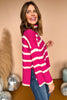 Hot Pink Striped Turtleneck Long Bell Sleeve Sweater, must have sweater, must have style, must have fall, fall collection, fall fashion, elevated style, elevated sweater, mom style, fall style, shop style your senses by mallory fitzsimmons