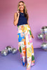 Orange Tropical Printed Wide Leg Pull on Pants, wide leg pants, summer pants, summer style, elevated style, shop style your senses by mallory fitzsimmons