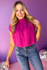 Magenta Mock Neck Sleeveless Knit Top, must have top, must have style, office style, spring fashion, elevated style, elevated top, mom style, work top, shop style your senses by mallory fitzsimmons