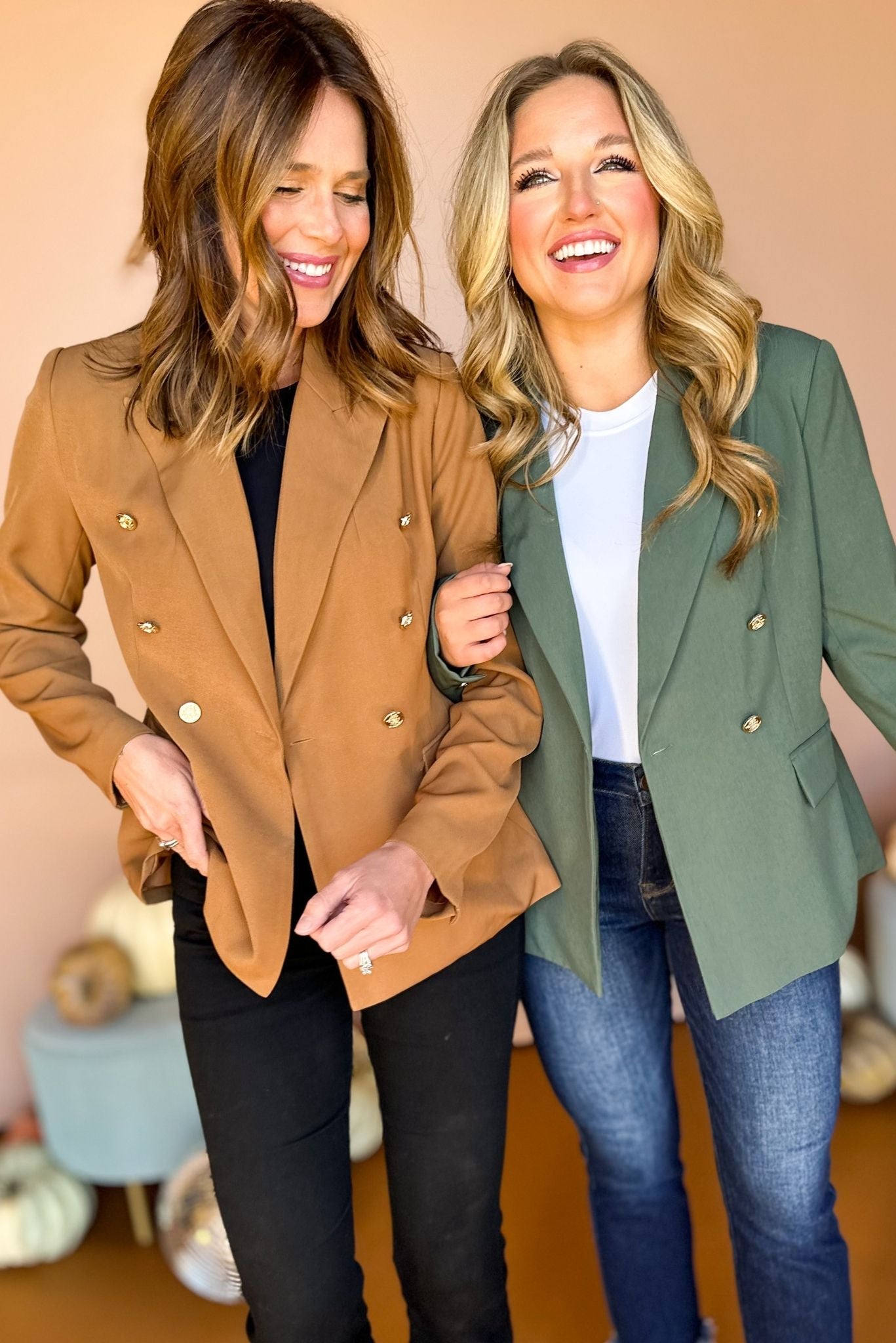 Camel Collared Button Front Blazer, must have jacket, must have print, fall fashion, fall jacket, elevated style, fall style, elevated jacket, mom style, shop style your senses by mallory fitzsimmons