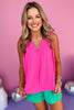 Hot Pink V Neck Sleeveless Top, must have tank, basic tank, elevated basics, must have basic, elevated tank top, mom style, warm fashion, shop style your senses by mallory fitzsimmons, ssys by mallory fitzsimmons