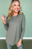 *ETA 8 WEEKS* SSYS Ribbed Long Sleeve Active Top In Sage