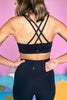 SSYS Black Butter Criss Cross Back Sports Bra, Spring athleisure, athleisure, elevated athleisure, must have sports bra, athletic sports bra, athletic style, mom style, shop style your senses by mallory fitzsimmons, ssys by mallory fitzsimmons