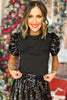 SSYS The Joy Top In Black, must have top, must have style, must have holiday, holiday collection, holiday fashion, elevated style, elevated top, mom style, holiday style, shop style your senses by mallory fitzsimmons