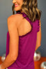 SSYS Purple Ruffle Racerback Honeycomb Active Tank Top, Ssys athlesiure, Spring athleisure, athleisure, elevated athleisure, must have tank top , athletic tank top, athletic style, mom style, shop style your senses by mallory fitzsimmons, ssys by mallory fitzsimmons