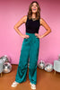 Teal Green Satin Cargo Pants, must have pants, must have style, street style, fall style, fall fashion, fall pants, elevated style, elevated pants, mom style, shop style your senses by mallory fitzsimmons