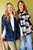 Navy Plaid Printed Cape Poncho, must have poncho, must have style, must have fall, fall collection, fall fashion, elevated style, elevated poncho, mom style, fall style, shop style your senses by mallory fitzsimmons