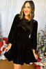  Black Velvet Smocked Detail Pocket Dress, must have dress, must have style, elevated dress, elevated style, holiday style, holiday fashion, elevated holiday, holiday collection, affordable fashion, mom style, shop style your senses by mallory fitzsimmons