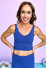 SSYS Periwinkle Blue V-Neck Padded Active Tank Top *FINAL SALE*