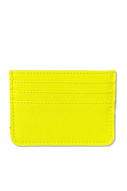 Neon Yellow Multi Compartment Card Holder Wallet *FINAL SALE*