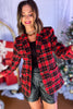 Red Plaid Front Pocket Detail Jacket, must have blazer, must have style, elevated blazer, elevated style, holiday style, holiday fashion, elevated holiday, holiday collection, affordable fashion, mom style, shop style your senses by mallory fitzsimmons