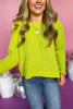 Lime Green Round Neck Chenille Sweater, must have sweater, must have style, fall style, fall fashion, elevated style, elevated dress, mom style, fall collection, fall sweater, shop style your senses by mallory fitzsimmons