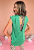 ssys kelly green scoop back pleated shoulder muscle active top, ssys the label, elevated athleisure, mom style, summer must have, essentials, shop style your senses by mallory fitzsimmons