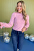 Light Pink Frilled Neck Long Sleeve Sweater Top, must have sweater, must have style, winter style, winter fashion, elevated style, elevated dress, mom style, winter collection, winter sweater, shop style your senses by mallory fitzsimmons