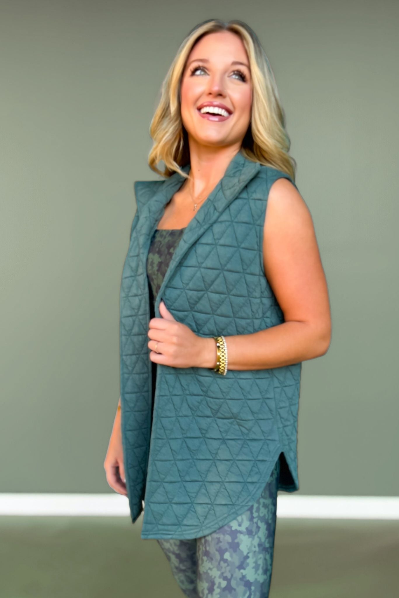 *ETA 8 WEEKS* SSYS Signature Quilted Vest In Olive