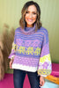 Purple Floral Printed Turtle Neck Fuzzy Sweater, must have sweater, must have style, must have fall, fall collection, fall fashion, elevated style, elevated sweater, mom style, fall style, shop style your senses by mallory fitzsimmons