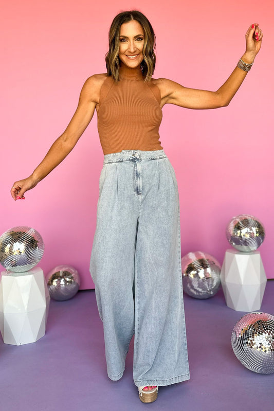  Blue Light Acid Washed High Rise Wide Leg Denim Pants, wide leg pants, must have denim, fall denim, trendy denim, must have pants, elevated style, mom style, shop style your senses by mallory fitzsimmons