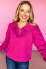 SSYS The Lucy Pullover In Fuchsia, elevated style, elevated top, must have top, must have style, must have fall, fall style, fall top, mom style, ssys the label, shop style your senses by mallory fitzsimmons