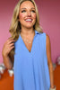 SSYS The Maggie Sleeveless Collared Crepe Dress In Periwinkle, dress, sleeveless dress, collared dress, periwinkle dress, crepe dress, periwinkle crepe dress, must have dress, elevated dress, elevated style, summer dress, summer style, Shop Style Your Senses by Mallory Fitzsimmons, SSYS by Mallory Fitzsimmons