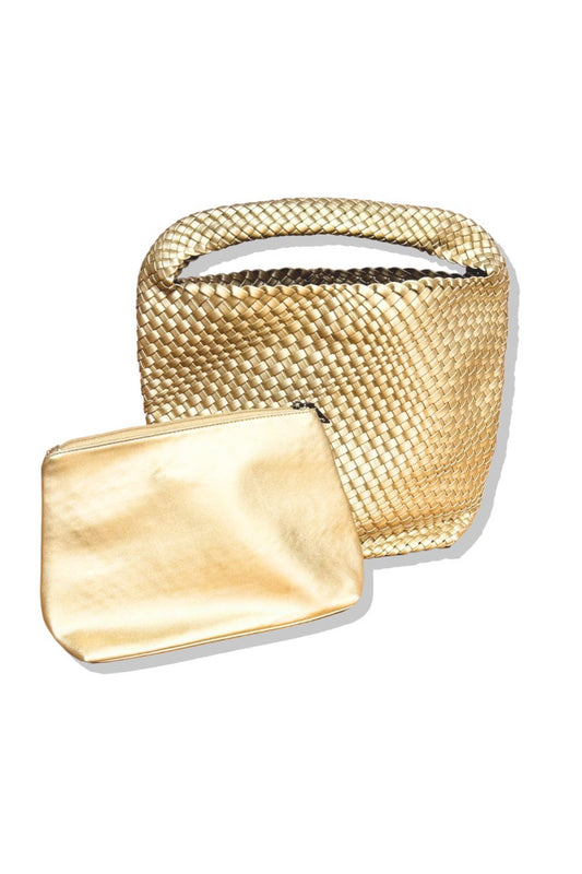 Gold Metallic Woven Purse