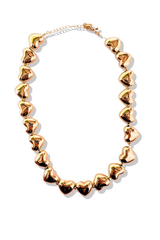 Gold Metal Heart Necklace