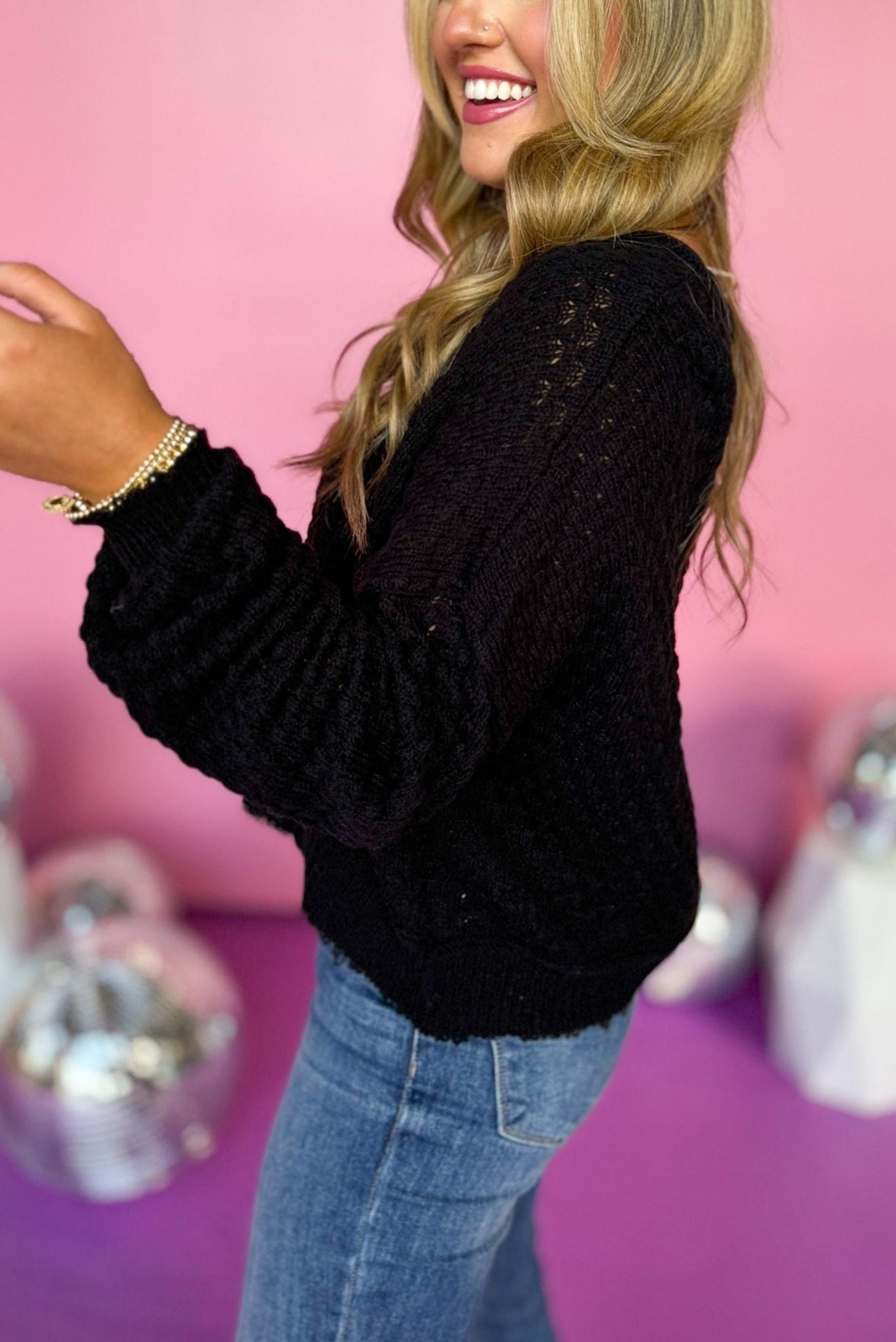 Black Textured Raw Hem Sweater, must have sweater, must have style, fall style, fall fashion, elevated style, elevated dress, mom style, fall collection, fall sweater, shop style your senses by mallory fitzsimmons