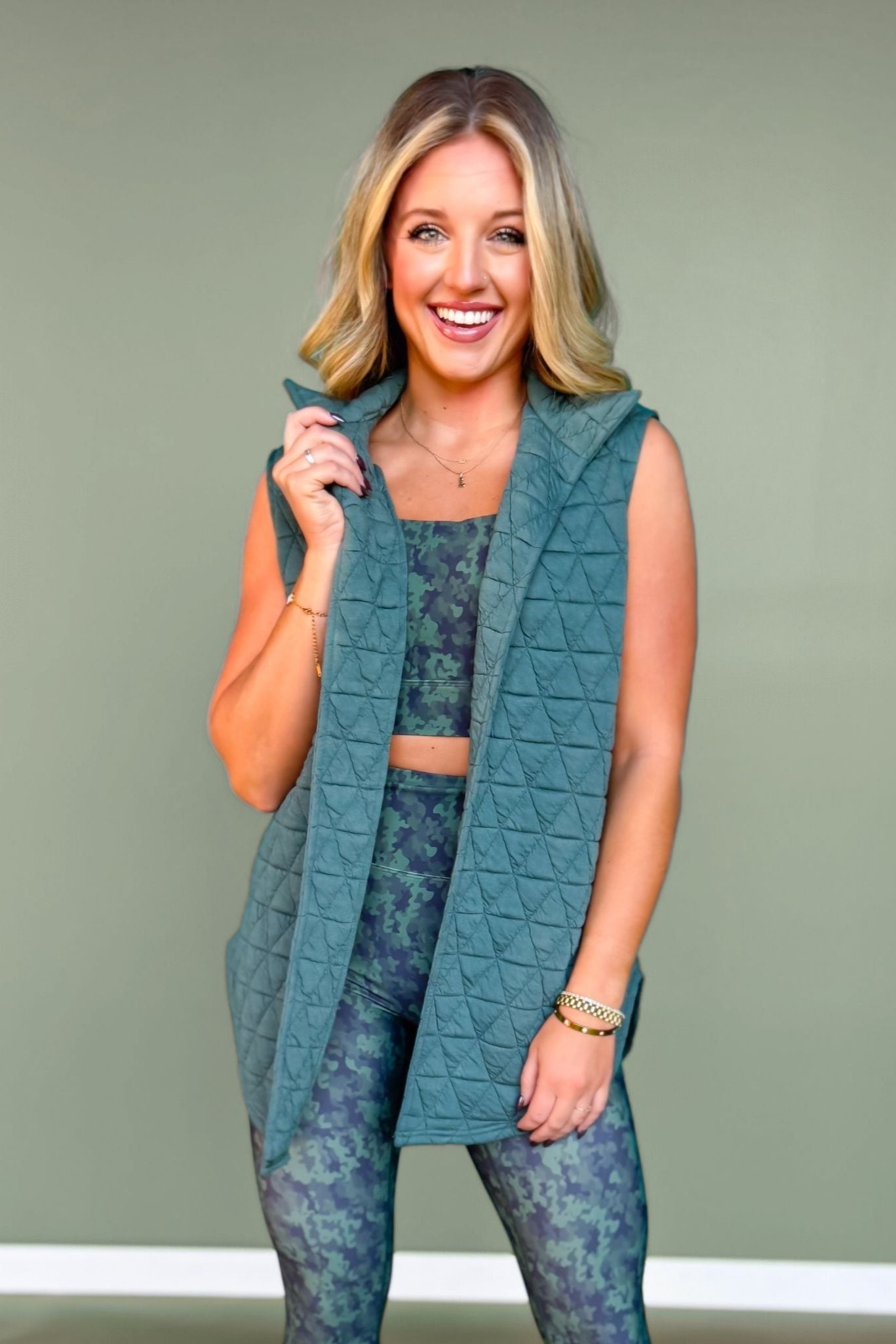 *ETA 8 WEEKS* SSYS Signature Quilted Vest In Olive