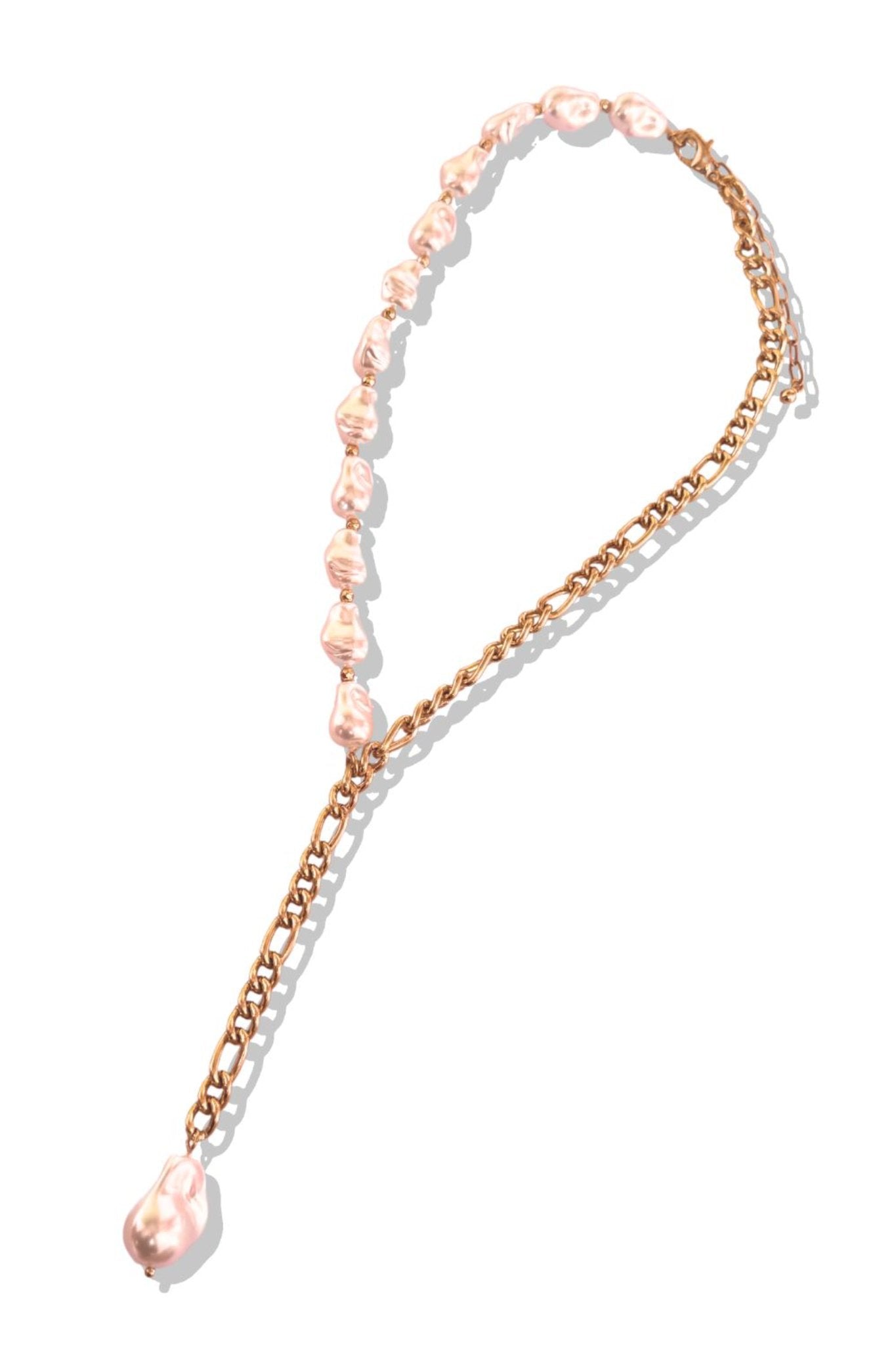 Pearl Half Beaded Chain Necklace