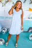 SSYS The Emma Ruffle Racerback Dress In Baby Blue, ssys the label, spring break dress, spring break style, spring fashion affordable fashion, elevated style, bright style, ruffle top, mom style, shop style your senses by mallory fitzsimmons, ssys by mallory fitzsimmons