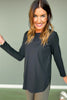 *ETA 8 WEEKS* SSYS Ribbed Long Sleeve Active Top In Black