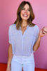 Lavender Collared Button Down Short Sleeve Front Pocket Top, must have top, basic top, elevated basics, must have basic, elevated top, mom style, warm fashion, shop style your senses by mallory fitzsimmons, ssys by Mallory Fitzsimmons