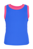SSYS Kids Ribbed Contrast Crew Neck Tank In Indigo