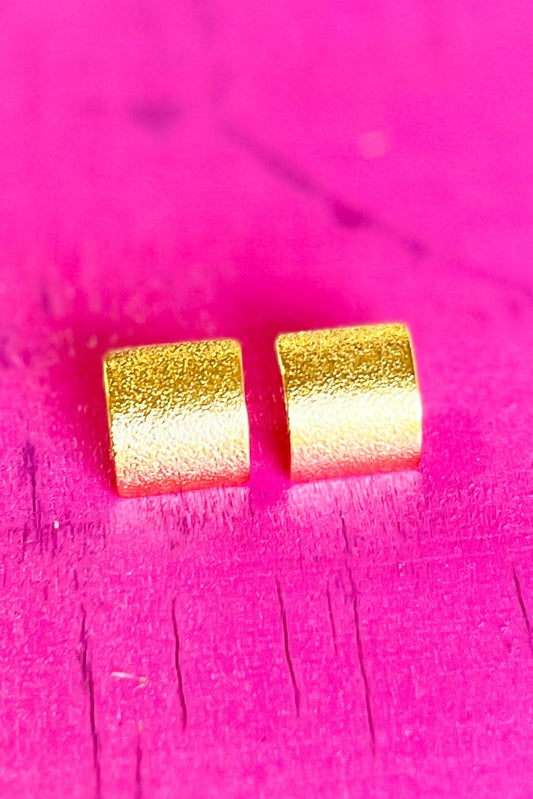 Gold Shiny Small Cuff Earrings