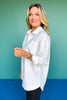 SSYS Emilia Collared Front Pocket Top In White
