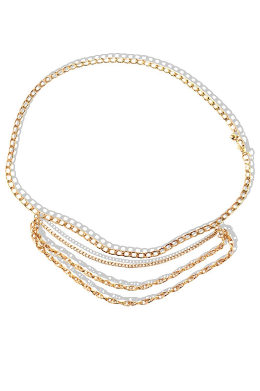 Gold Multi Row Chain Waist Belt *FINAL SALE*