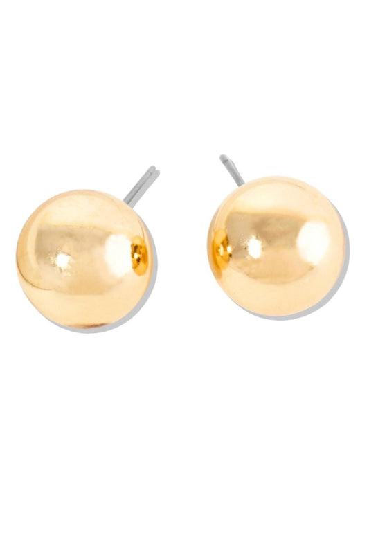 Gold Metal Ball Stud Earrings *FINAL SALE*