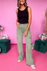 Risen Olive Green High Rise Cargo Wide Leg Pants, cargo pants, high rise pants, elevated style, shop style your senses by mallory fitzsimmons