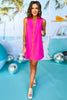  SSYS The Penelope Colorblock Collared Sleeveless Dress In Hot Pink, ssys the label, spring break dress, spring break style, spring fashion affordable fashion, elevated style, bright style, button down dress, mom style, shop style your senses by mallory fitzsimmons, ssys by mallory fitzsimmons