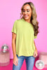 Green Oversized T Shirt, everyday wear, easy fit, round neck, summer basic, new arrival, shop style your senses by mallory fitzsimmons