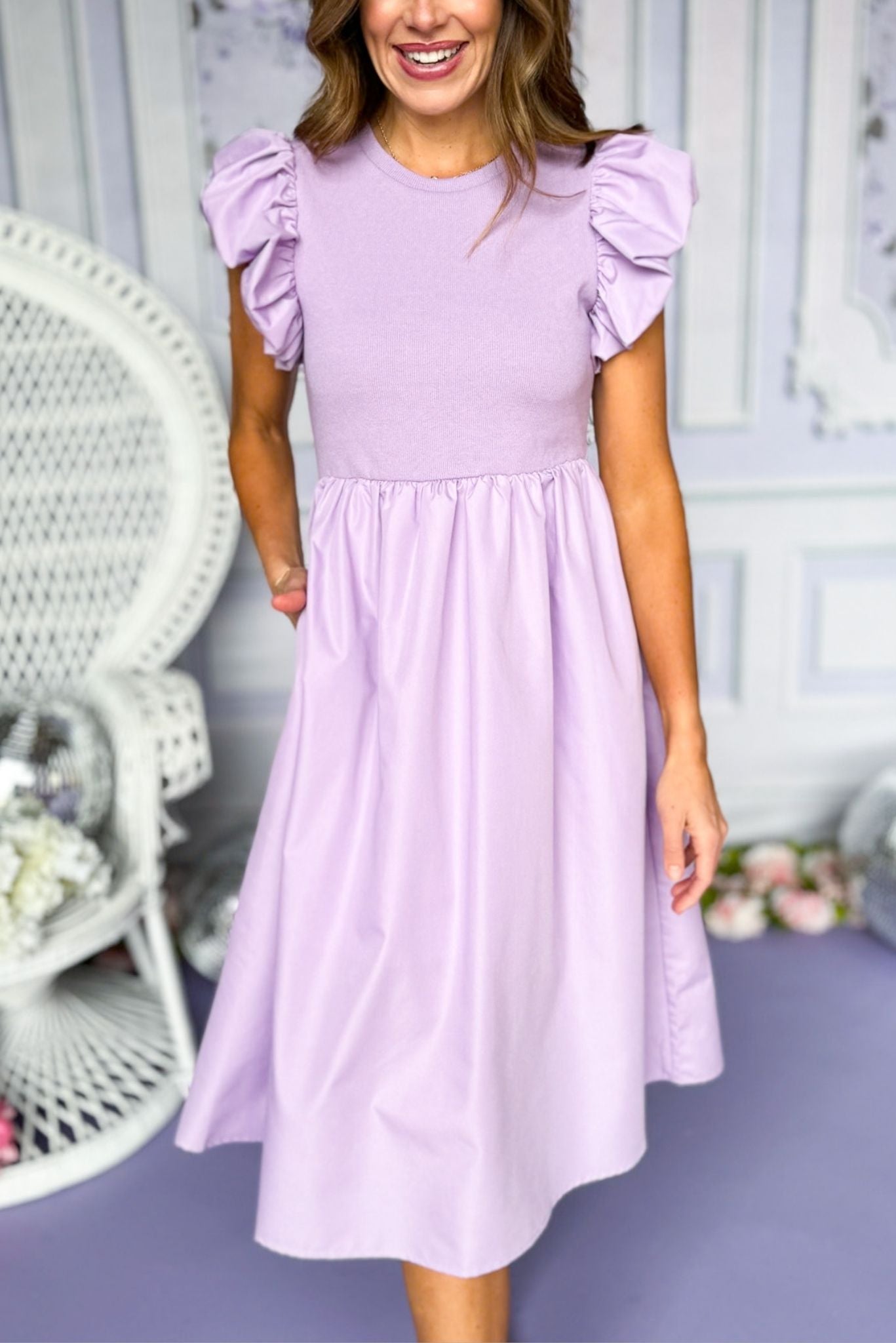 ruffle shoulder midi dress Amal Ruffle Shoulder Tulle Midi Dress Black
