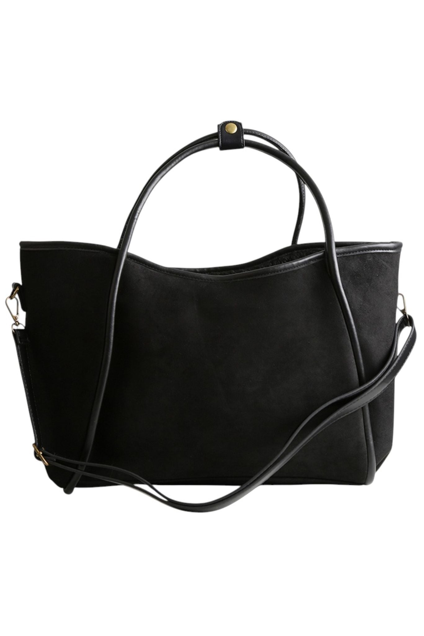 Black Tote Bag with Double Handles