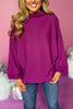 Purple Ribbed Slouchy Neck Long Dolman Sleeve Top, must have top, must have style, fall style, fall fashion, elevated style, elevated top, mom style, fall collection, fall top, shop style your senses by mallory fitzsimmons