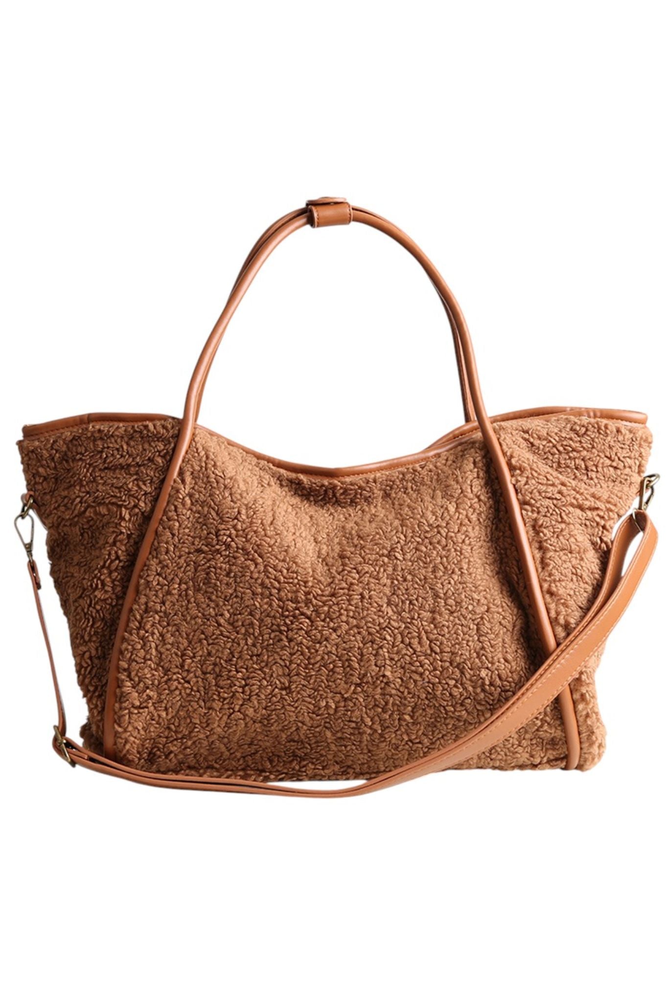 Camel Tote Bag with Double Handles