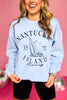 Light Blue Nantucket Graphic Sweatshirt, sweatshirt, must have, elevated sweatshirt, graphic sweatshirt, mom style, graphic style, elevated style, ssys by MALLORY FITZSIMMONS