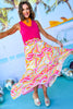 SSYS The Sadie Maxi Skirt In Swirl, ssys the label, spring break skirt, spring break style, spring fashion affordable fashion, elevated style, bright style, printed skirt, mom style, shop style your senses by mallory fitzsimmons, ssys by mallory fitzsimmons