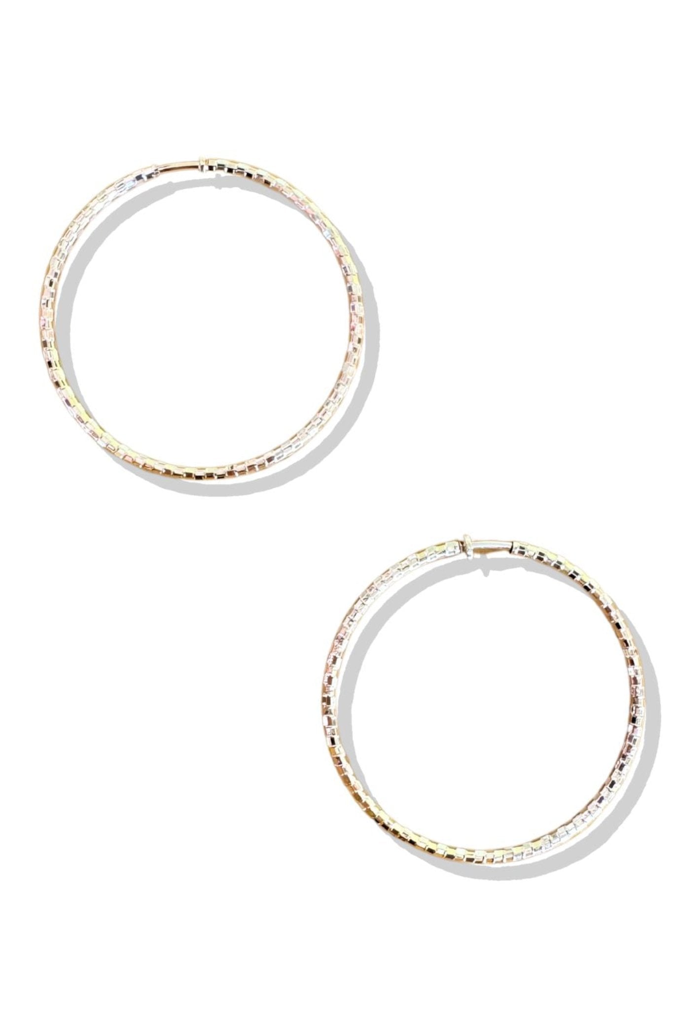 Silver Metal Hoop Clip On Earrings