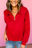 SSYS The Lucy Pullover In Red, must have top, must have style, elevated style, elevated top, elevated fall, fall style, fall top, mom style, ssys the label, shop style your senses by mallory fitzsimmons