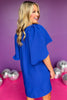 Royal V Neck Flutter Sleeve Dress, dress, v neck dress, flutter sleeve dress, royal blue dress, royal blue v neck dress, royal blue flutter sleeve dress, must have dress, elevated dress, elevated style, summer dress, summer style, Shop Style Your Senses by Mallory Fitzsimmons, SSYS by Mallory Fitzsimmons